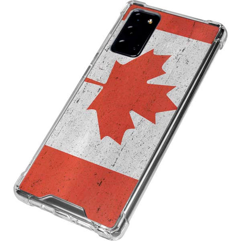 Canada Flag Distressed Galaxy Note20 5G Clear Case